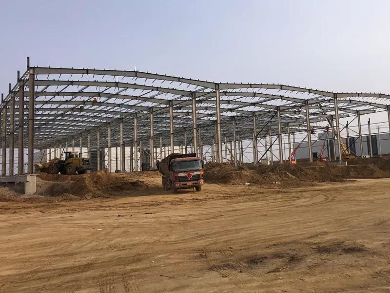 Prefab Steel Hlau Warehouse Tsev